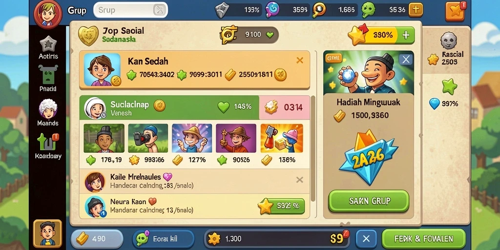 Tampilan layar utama yang mudah dipahami.