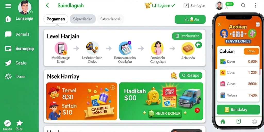Antarmuka pengguna aplikasi PARTAITOGEL yang menarik dan intuitif.