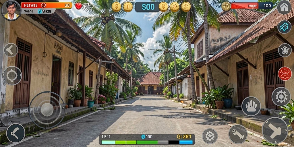 Screenshot fitur interaksi karakter di RAJASTAR.